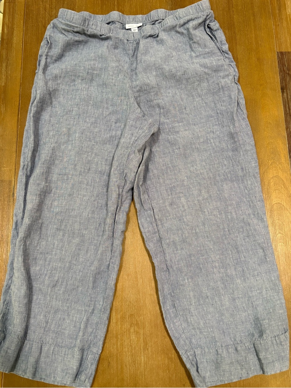 J. Jill Light Blue Cropped Linen Pants